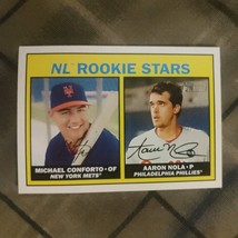 2016 Topps Heritage #181 NL Rookie Stars (Michael Conforto / Aaron Nola)... - $2.97