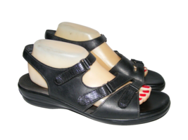 SAS Tripad Comfort Ankle Strap Sandals Women Size 11 N Black Leather Hoo... - £26.05 GBP