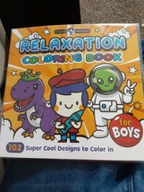 RELAXATION Coloring Book For BOYS, 102 Super Cool Designs new - £6.99 GBP