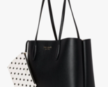 Kate Spade All Day Large Tote Black Leather + Polka Dot Pouch PXR00297 $... - £110.78 GBP