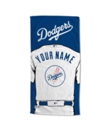 Los Angeles Dodgers OFFICIAL MLB Jersey Personalized Beach Towel - $68.58 CAD