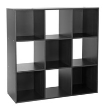 9-Cube Black Closet Organizer Storage Shelves Save Space Study Bookshelves - £76.73 GBP
