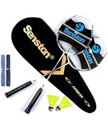 2 Pieces Badminton Set, Lightweight Graphite Shaft Badminton Racket Incl... - £57.87 GBP
