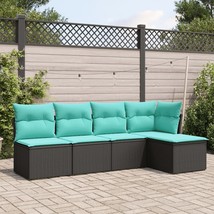  Garden Sofa Set Black, Blue - $8,112.38 MXN