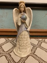 Vintage 2002 Enesco Foundations WORLD PEACE Angel Sparkle Figurine - £21.38 GBP