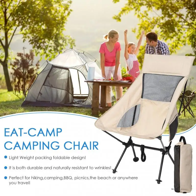 Fishing Chairs Ultralight Outdoor Folding Camping Chair Travel Furniture for - £58.08 GBP