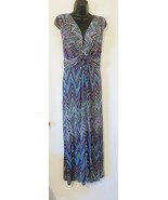 Philosophy Anthropologie Sleeveless Midi Dress Tie at Back Vee Neck Size L - £17.46 GBP