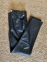 Kensie Women Black Faux Vegan Leather Pants Size 8/29 Moto 5 pocket NWT $78 - £22.41 GBP