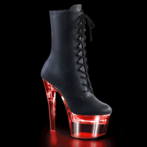 Pleaser FLASHDANCE-1020-7 Women&#39;s 7&quot; Heel Platform Led Illuminated Ankle Boots - £87.85 GBP