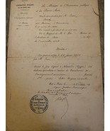 Old Vintage Document France High Education Certificate 1909 - €20,54 EUR