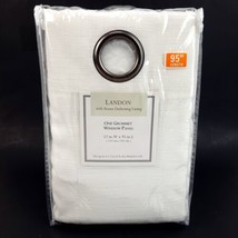 Kensington Landon w/ Darkening Lining One Grommet Window Panel 52x95&quot; White - $29.21