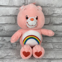 Care Bear Cheer Bear Rainbow Plush 8”  Pink Play Along Read Description - £11.91 GBP
