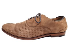 Aldo 9 D Perforated Plain Toe Oxford Tan Suede Lace Up Derby Oxford Casual Shoes - £8.56 GBP