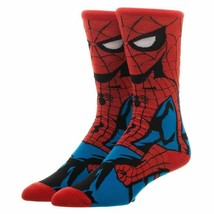 Marvel Spiderman Character Collection 360 Crew Novelty Socks 1 Pair Unis... - $10.39