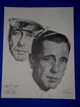Humphrey Bogart Academy Award Portrait Print Vintage 1962 Volpe African ... - $227.89 MXN