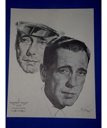 Humphrey Bogart Academy Award Portrait Print Vintage 1962 Volpe African ... - $227.89 MXN