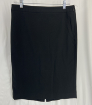 Moda International Women&#39;s Black Split Hem Skirt Business Carrier Size 8 - £9.76 GBP