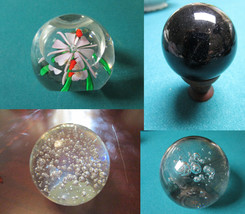 PAPERWEIGHTS CRYSTAL FRANCE HERBS AND BUGS CONTROLLED BUBBLES PICK ONE  - £50.27 GBP