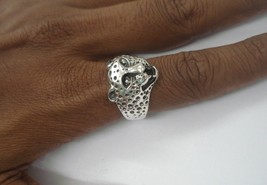 Sterling silver ring big cat head ring handmade jewellery Men Rings - £72.98 GBP
