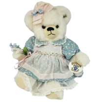 17&quot; VINTAGE KNICKERBOCKER BEAR CO WHITE TEDDY BEAR STUFFED ANIMAL PLUSH ... - £66.03 GBP