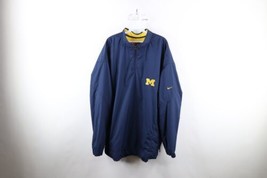 Vtg Nike Mens 2XL Travis Scott Mini Swoosh University of Michigan Jacket Blue - £78.41 GBP