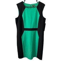 NEW Voir Voir Dress Size 16 XL Extra Large Emerald Green Black Color Block - $20.69
