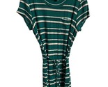 Merona Green and White Striped T-shirt Short Sleeved Dress  Size L - £10.39 GBP