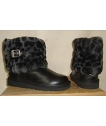 UGG Australia KIDS ELLEE Black Leopard Cuff Boots TODDLER Size US 12 NIB... - €59,14 EUR