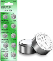 Skoanbe 10 Pack SR626SW 377 LR626 AG4 1.5V Watch Battery - £6.38 GBP