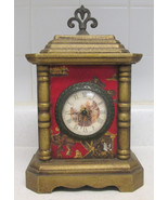 VINTAGE DECOR BRASS CHINESE ASIAN  QUARTZ  MANTEL CLOCK  CHATEAU EDGEWATER - $1,158.69 MXN
