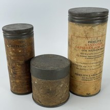 RC Can Company Ag Vet Veterinarian Small Empty VTG Cardboard Tin Containers - £12.85 GBP