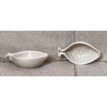 Vintage Andrea By Sadek Set Of 2 Fish Condiment Dipping Sauce Dishes Ramekins - £14.09 GBP