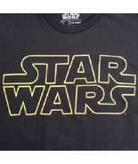 NEW STAR WARS RETRO CLASSIC LOGO BLACK T SHIRT LARGE DARTH VADER R2D2 LU... - €10,25 EUR