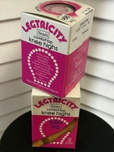 Vtg 1970s Legtricity Sears Knee Highs Nylon Hose Sandstone 9.5-12 Full Leg W Box - £12.65 GBP