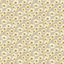 Greige Daisies Removable Peel And Stick Wallpaper By Novogratz X, Made In Usa. - £29.85 GBP