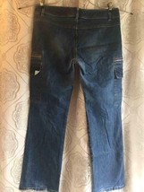Banana Republic Cargo (zipper/pocket) Stretch Blue Jeans Sz14 perfectly ... - $9.89