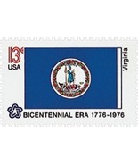 1976 13c Virginia State Flag, Bicentennial Era Scott 1642 Mint F/VF NH - $36.64 MXN