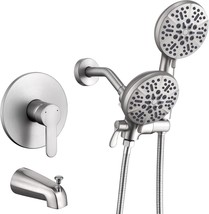 Bathroom Tub Shower Faucet Set With Valve, 48 Settings Bathtub Dual Show... - £99.21 GBP