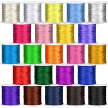 23 Colors 1005 Yards 1.5 Mm Chinese Knotting Cord Nylon Rattail Satin Silk Trim  - £36.82 GBP