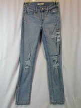 NWT Levis 711 Skinny Ankle 34 Light Blue Denim Ripped Jeans 18 W34 Inseam 28 - £8.95 GBP