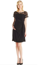 JW Japanese Weekend Women&#39;s Maternity Lace Short Sleeve Wrap Dress Sz M NWT - £22.38 GBP