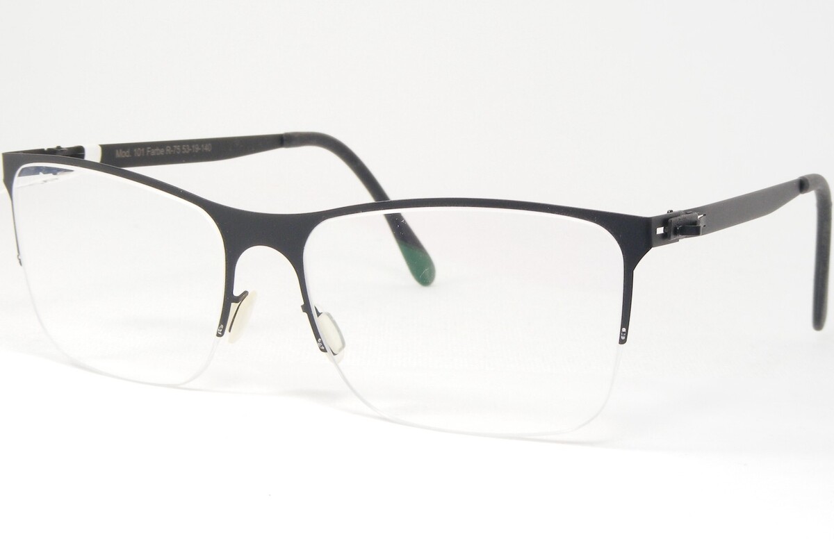 REGSONN 101 R-75 Nero Opaco Unico Raro Occhiali 53-19-140mm Germania - $155.28