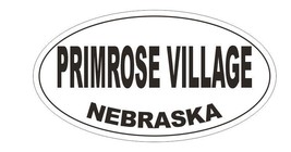 An item in the Home & Garden category: Primrose Village Nebraska Bumper Sticker or Helmet Sticker D7015 Oval