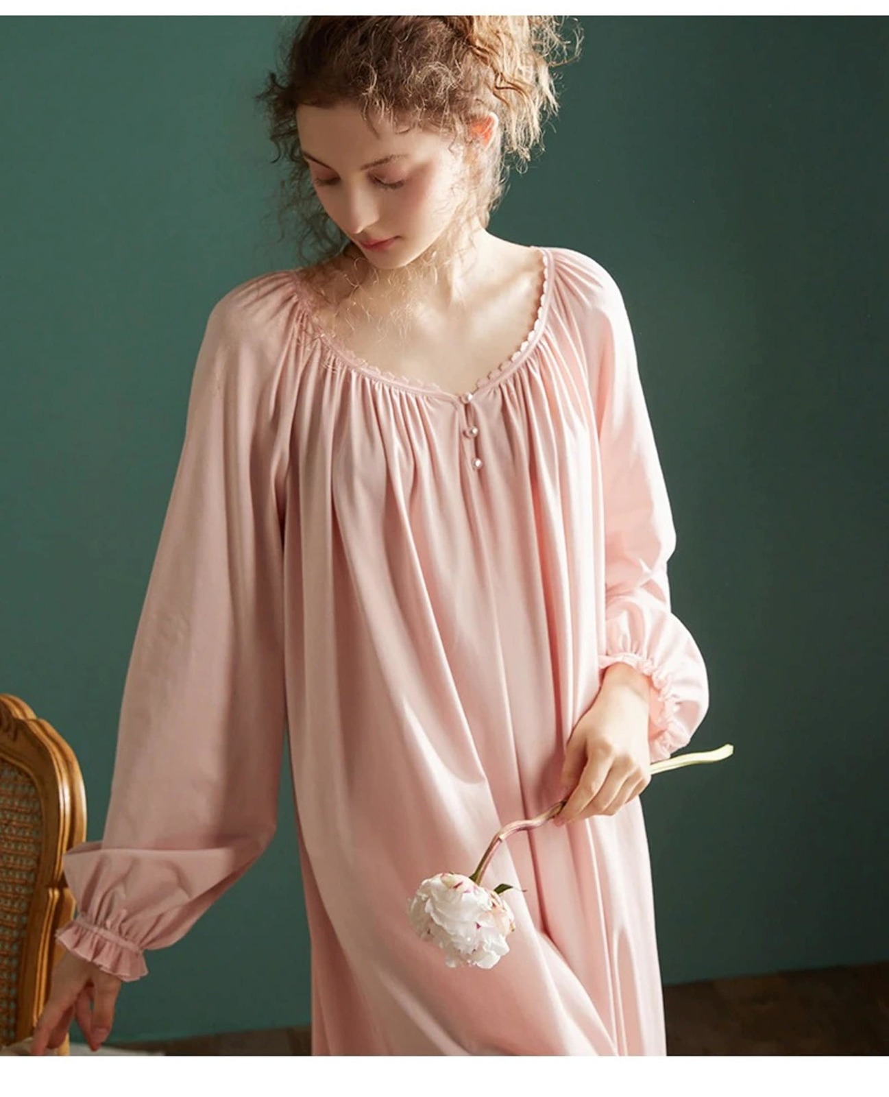 Vintage Nightgown, Victorian Cotton Nightgown. Cotton Nightie, Gift For her,Plus