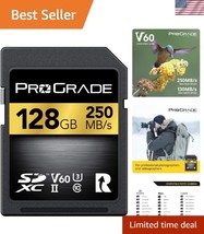 Professional 128GB SDXC Card V60 - Waterproof &amp; Fast for Filmmakers &amp; Vl... - $67.49