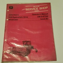 New Oem John Deere Dealer Copy Operators Manual 880 Windrower Om E47726 In Wrap - £7.74 GBP