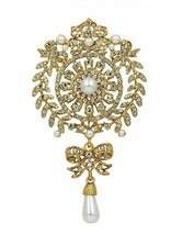 Stunning Vintage Look Gold plated King Royal Celebrity Brooch Broach Pin B49V - £20.59 GBP