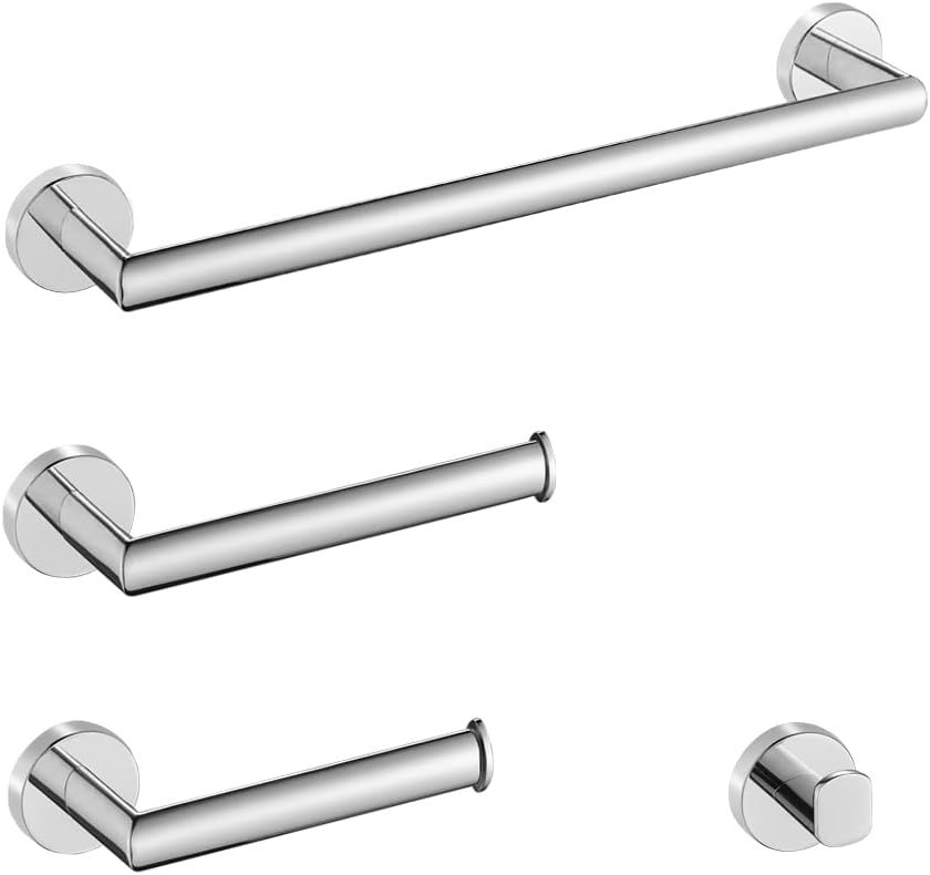 Bathroom Hardware Set,Yundoom,Towel Bar,Towel Hook,Toliet Paper Holder,C... - $39.97