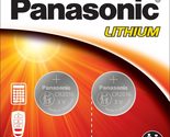 One (1) Twin Pack (2 Batteries) Panasonic Cr2016 Lithium Coin Cell Batte... - $4.80
