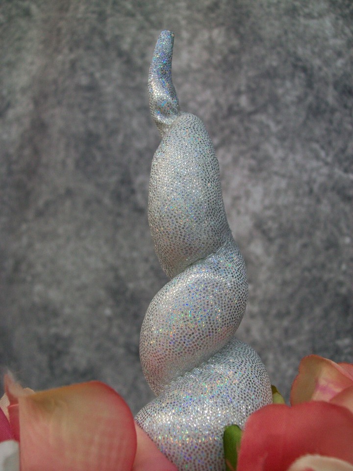 Fancy Unicorn Horn Flower Crown Headband w/ Ears Pearl Strands Fantasy Magical Item image 13